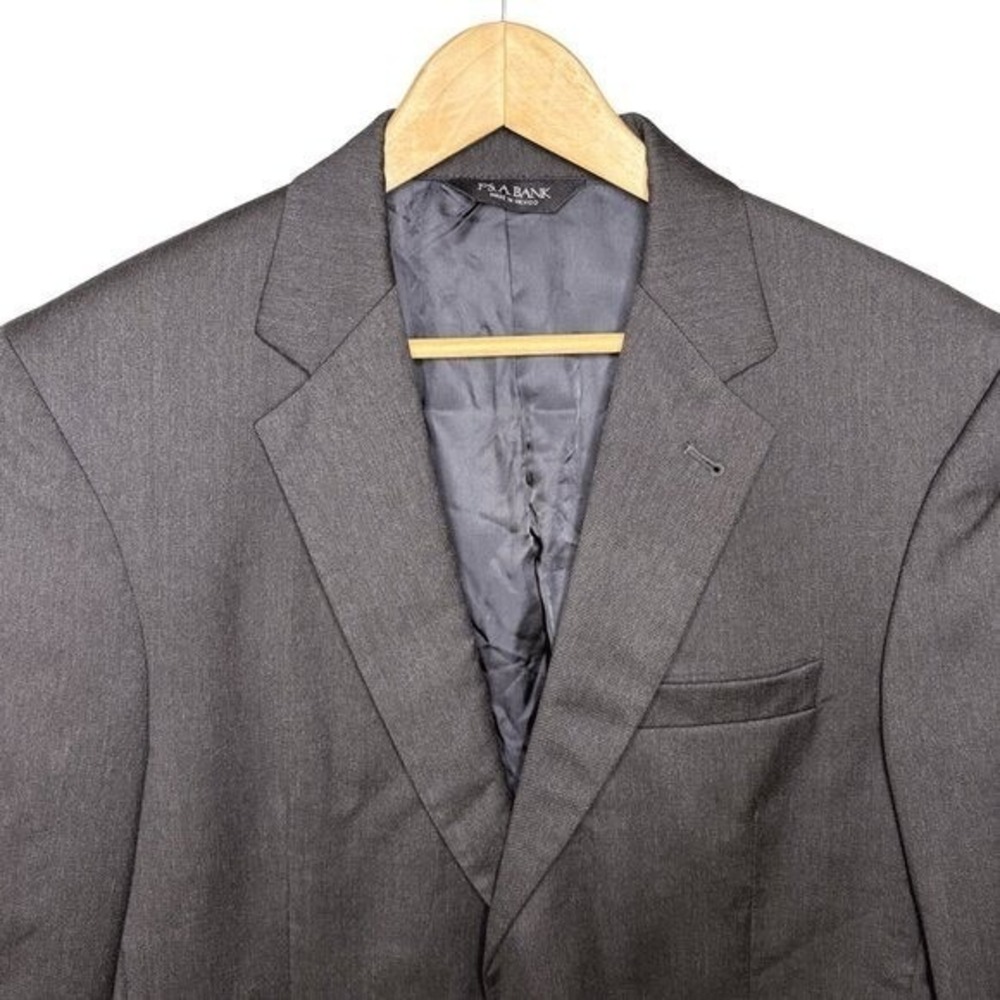 Jos A Bank Signature Collection Mens 40R 100% Wool Blazer Sport Jacket Black - Picture 5 of 14